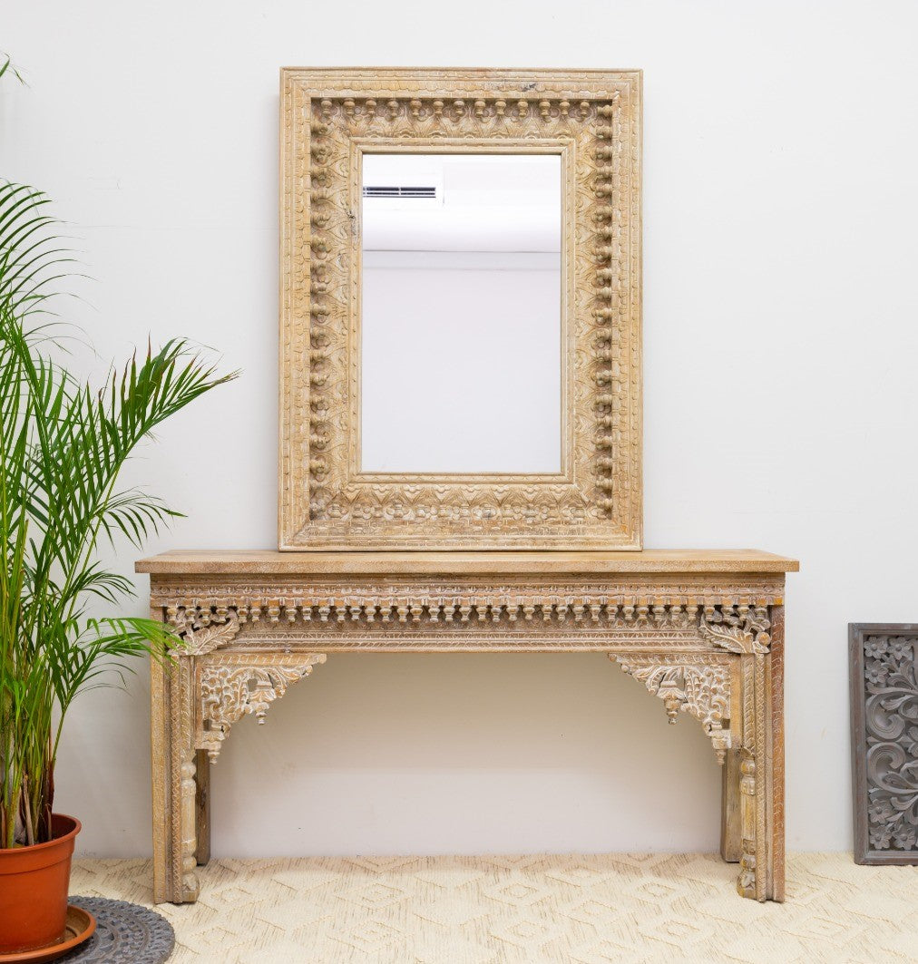 Jass Wooden Hand Carved Console Table