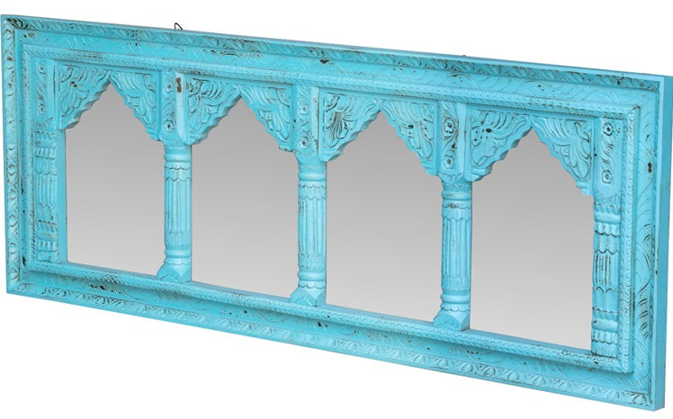 Samantha Hand Carved Wooden Mirror