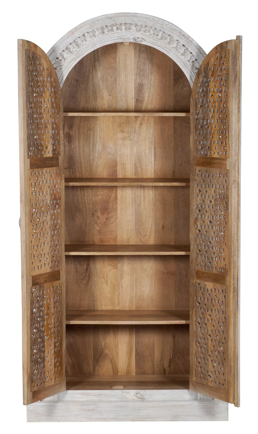 Anna Hand Carved Wooden Almirah