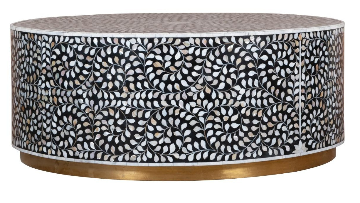 Brain Mother of Pearl Inlay Coffee Table