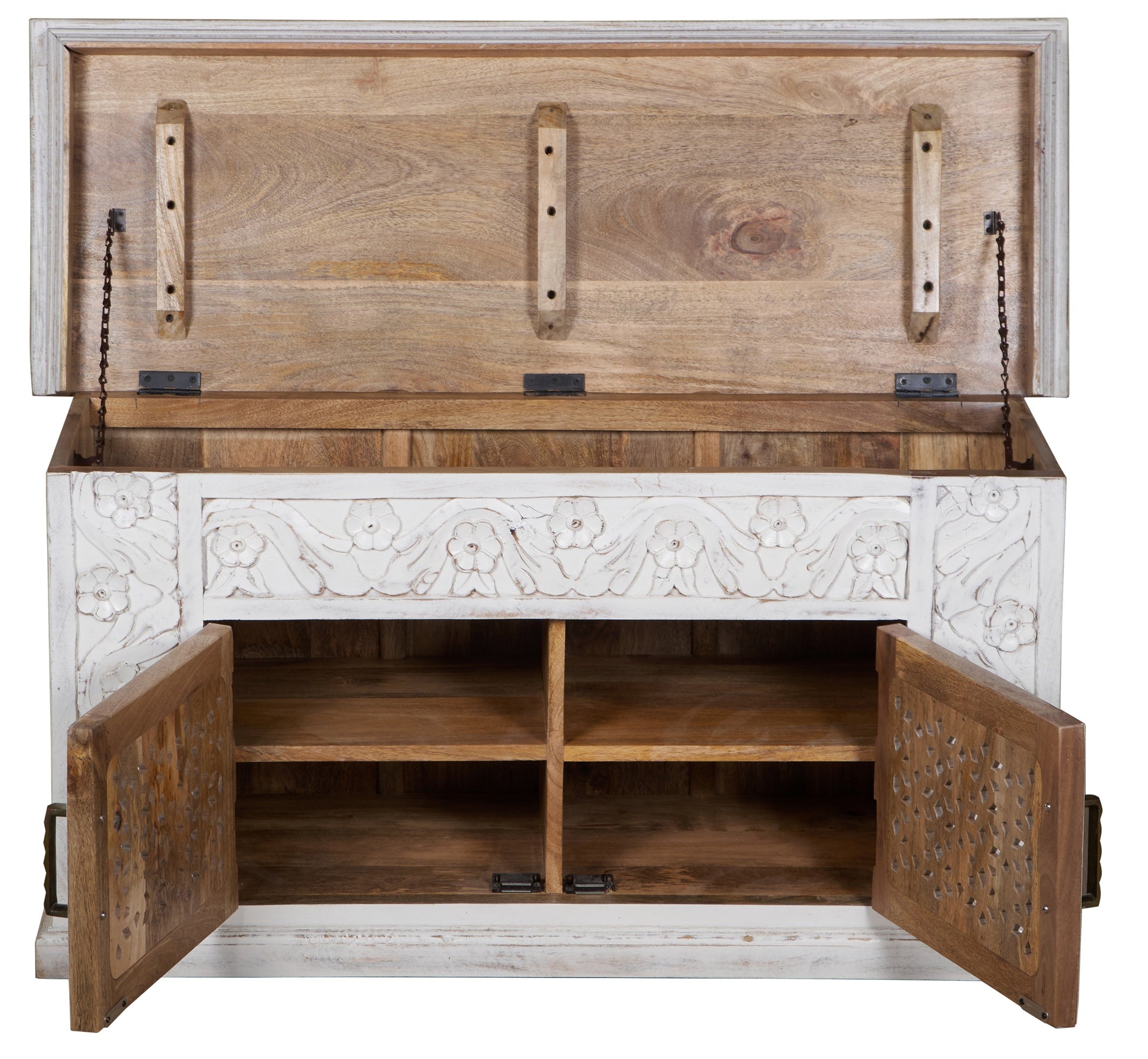 Nicole Hand Carved Wooden TV Cabinet