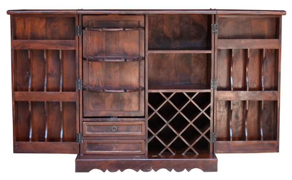 Troy_Solid Wood with Tile Bar Cabinet