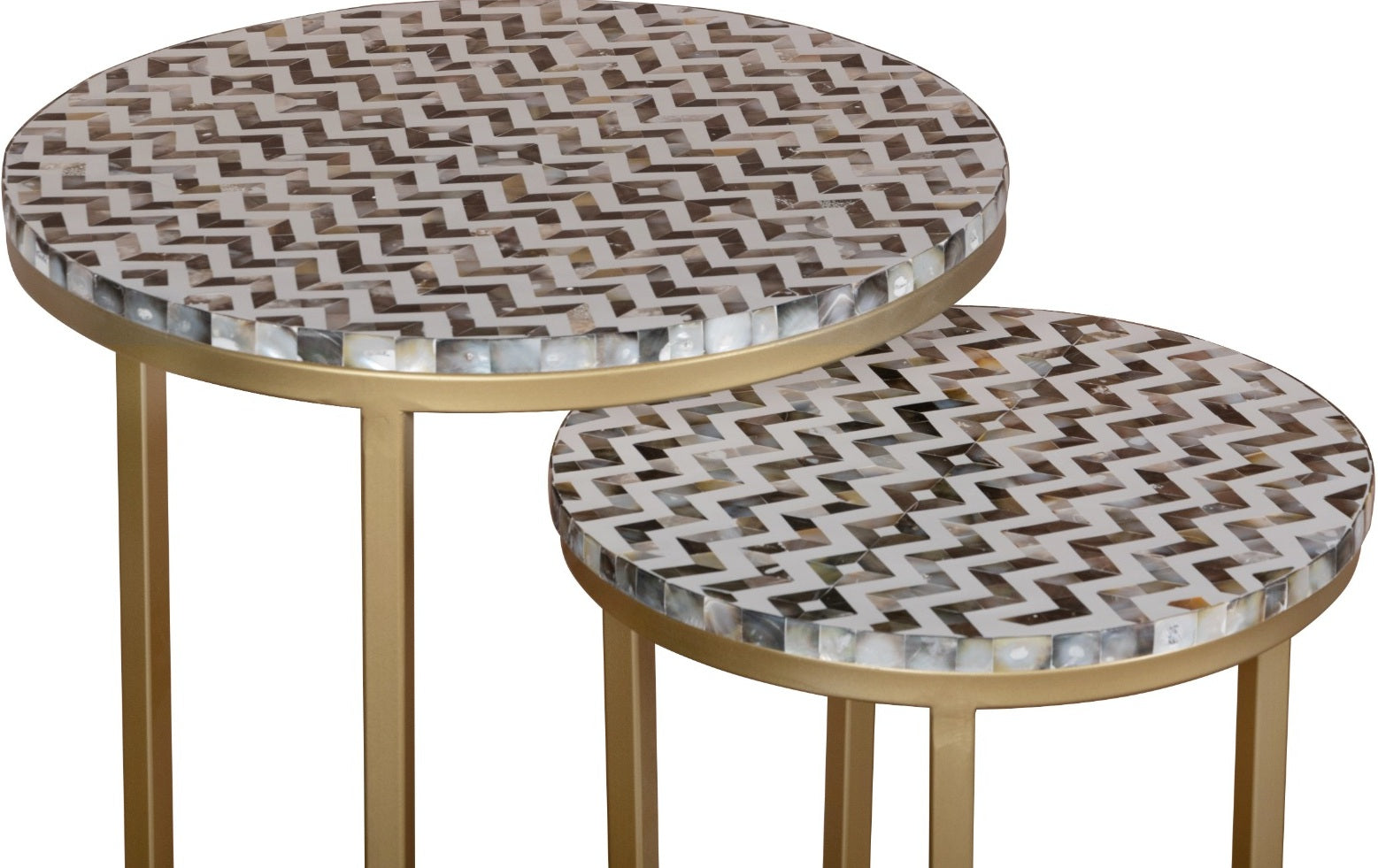 Zane Mother of Pearl Inlay Nesting Tables