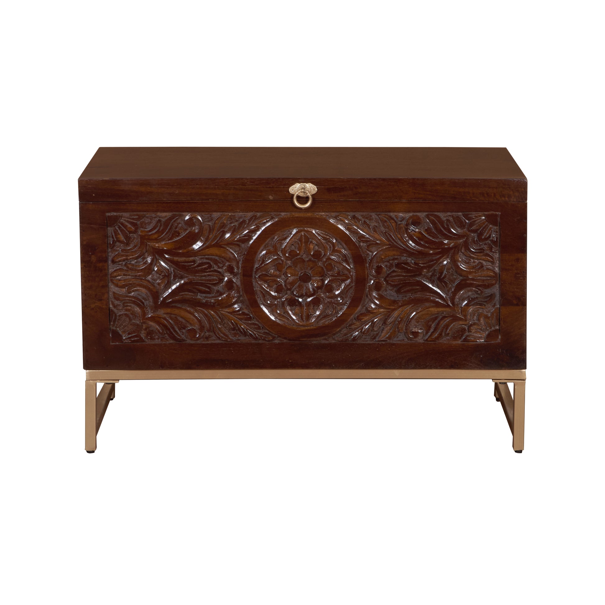 Rian Carved Storage Trunk