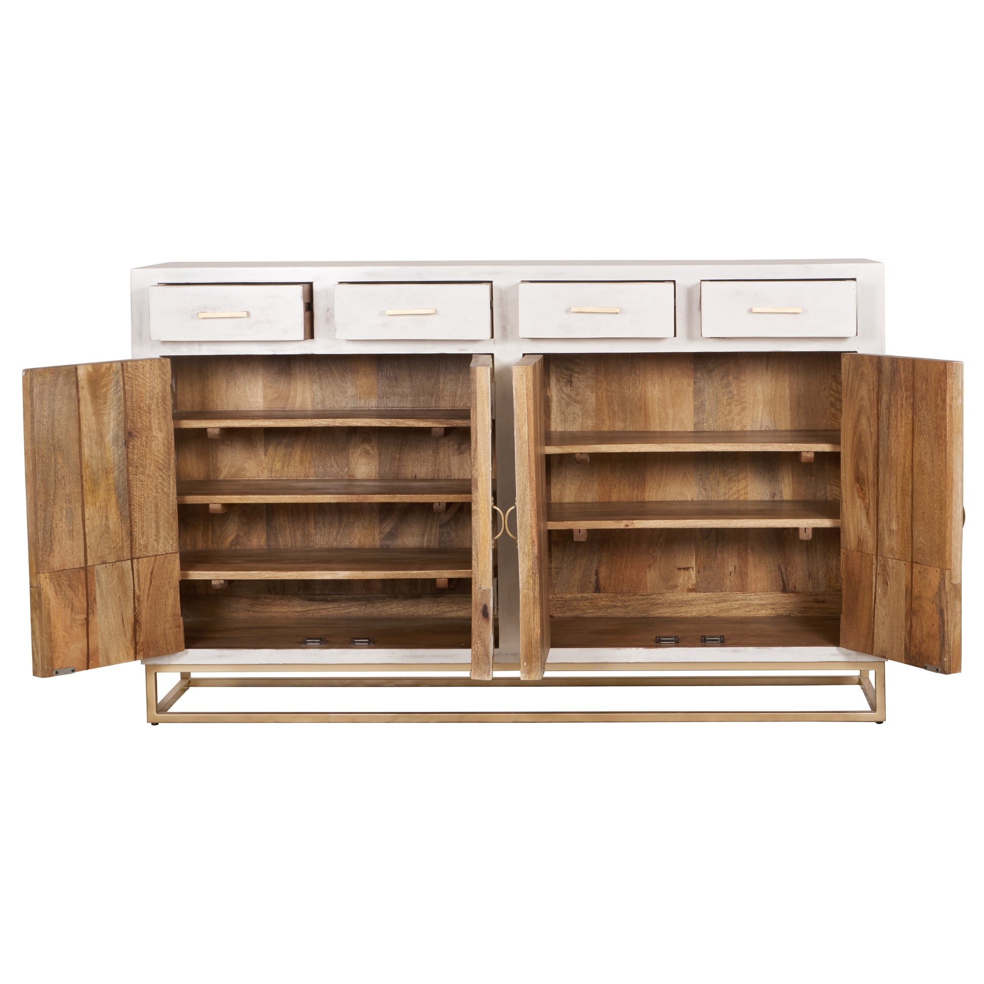 Essa Hand carved Wooden Shoe Cabinet