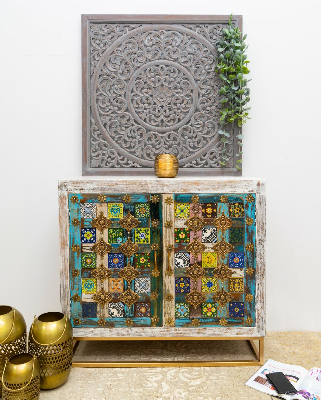 Tyler Carved Wooden Cabinet