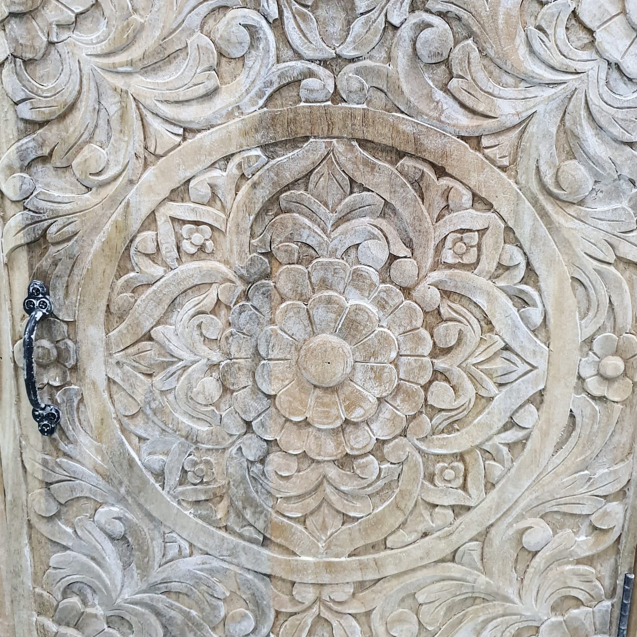 Ewen Carved Wooden Chest