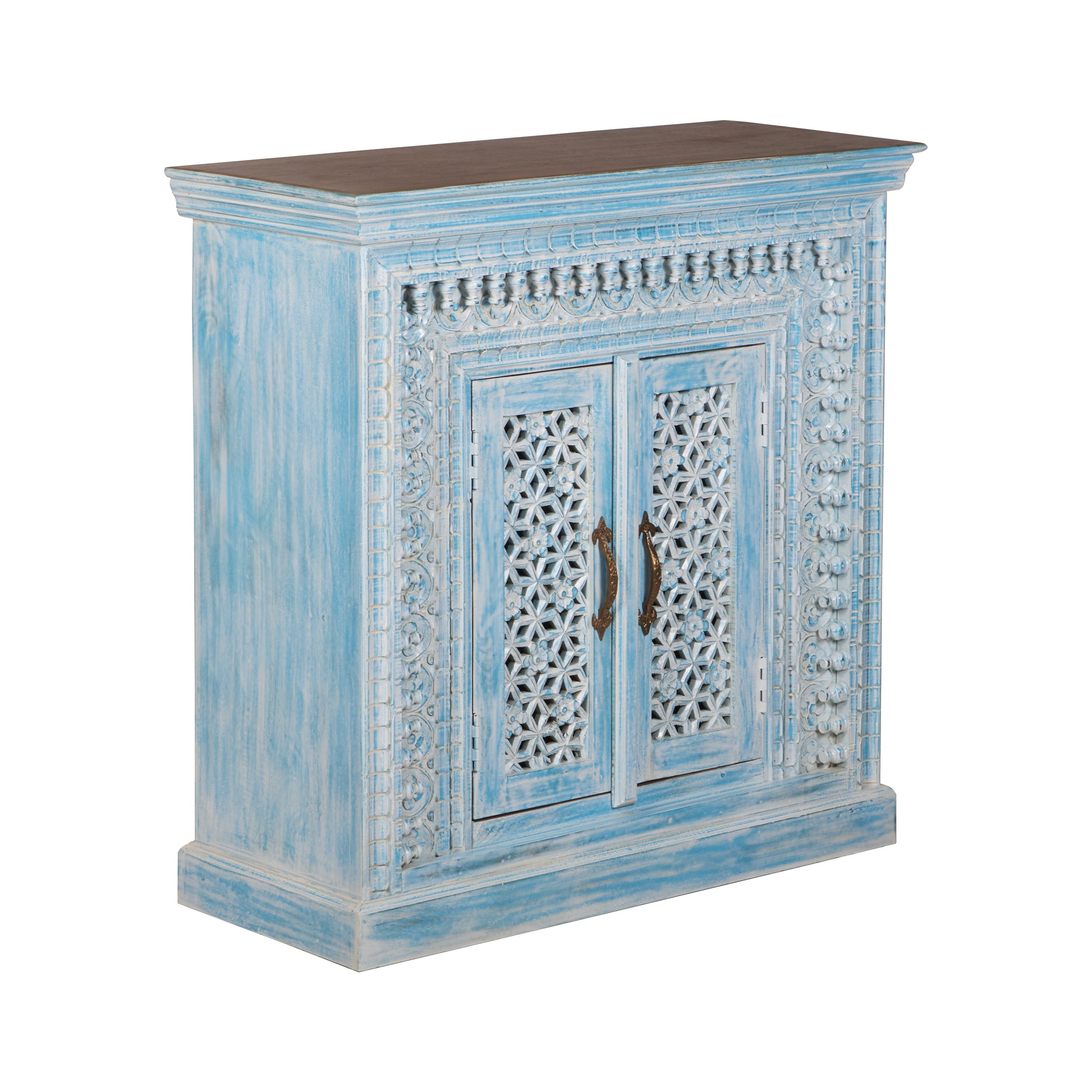 Cleon Hand Carved Wooden Chest