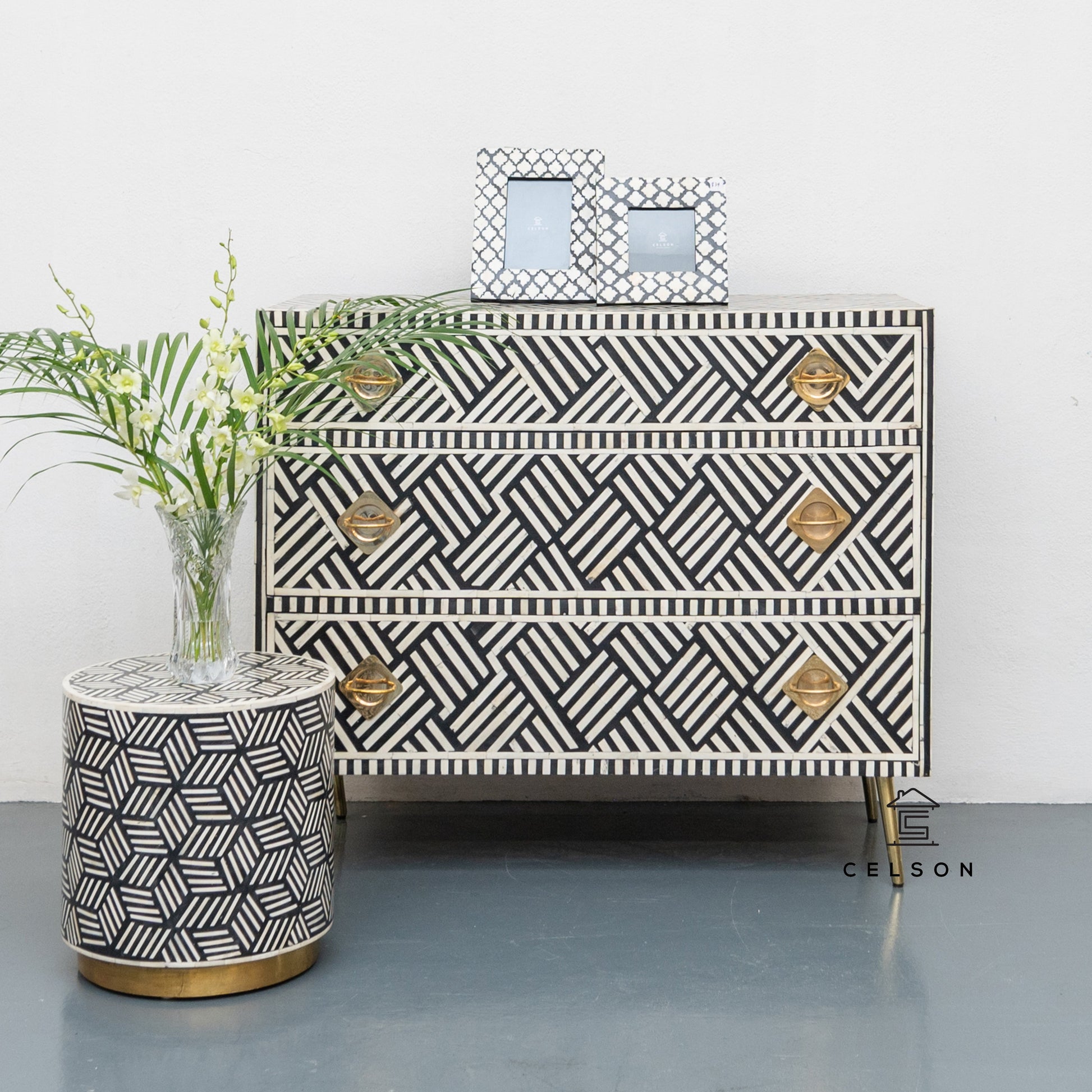 Maxim Bone Inlay Chest of Drawer