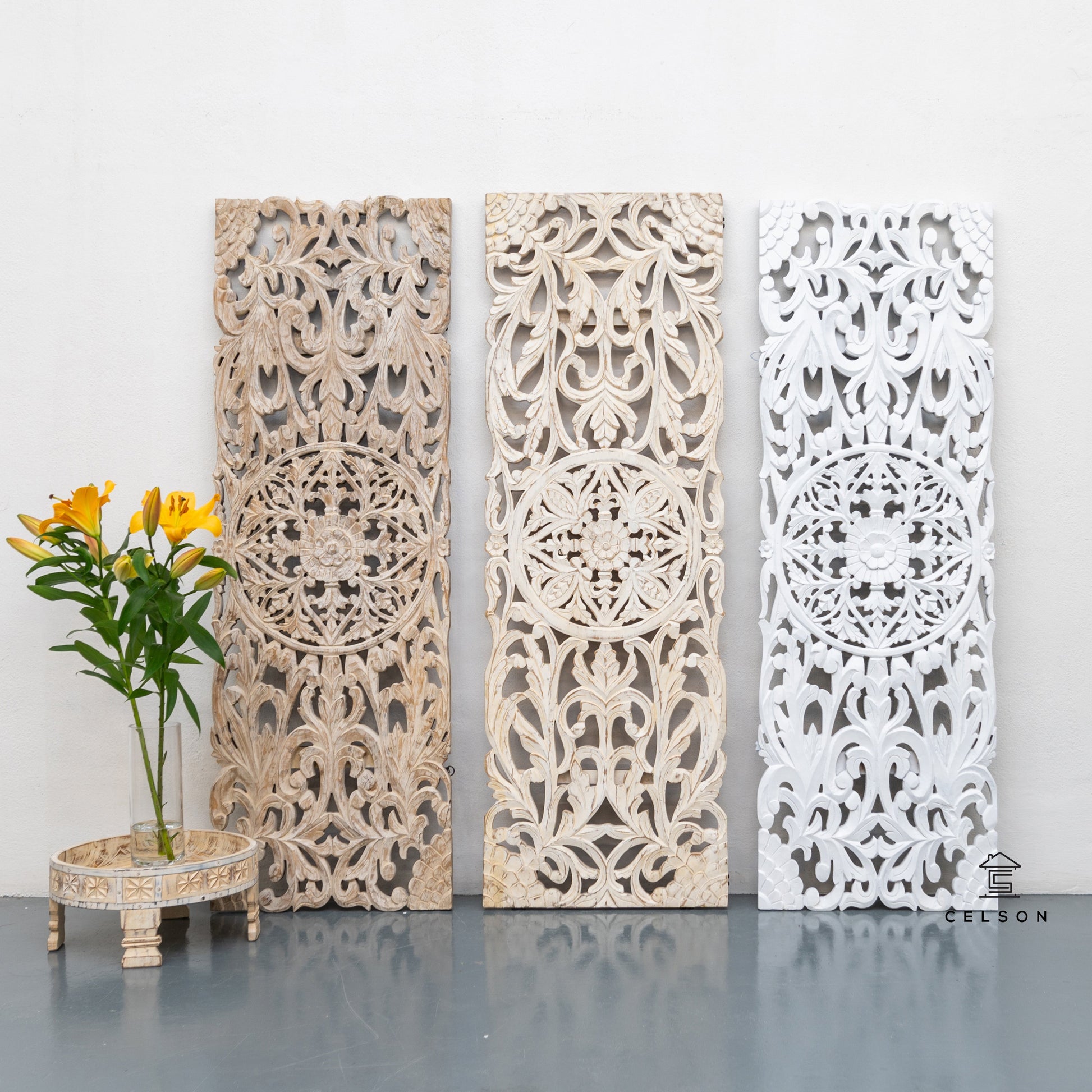 Meena Carved Wall Panel