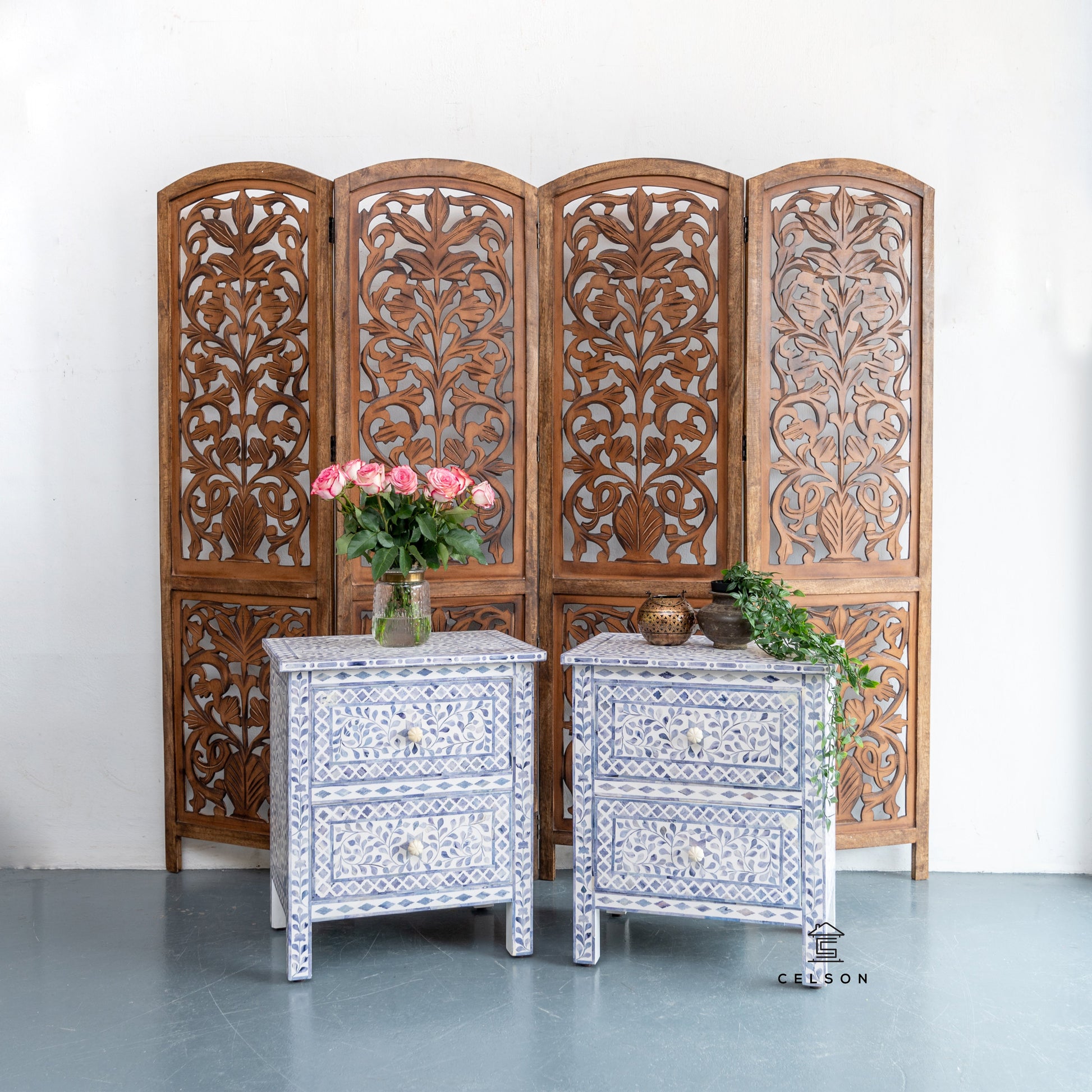 Bob Carved Room Divider