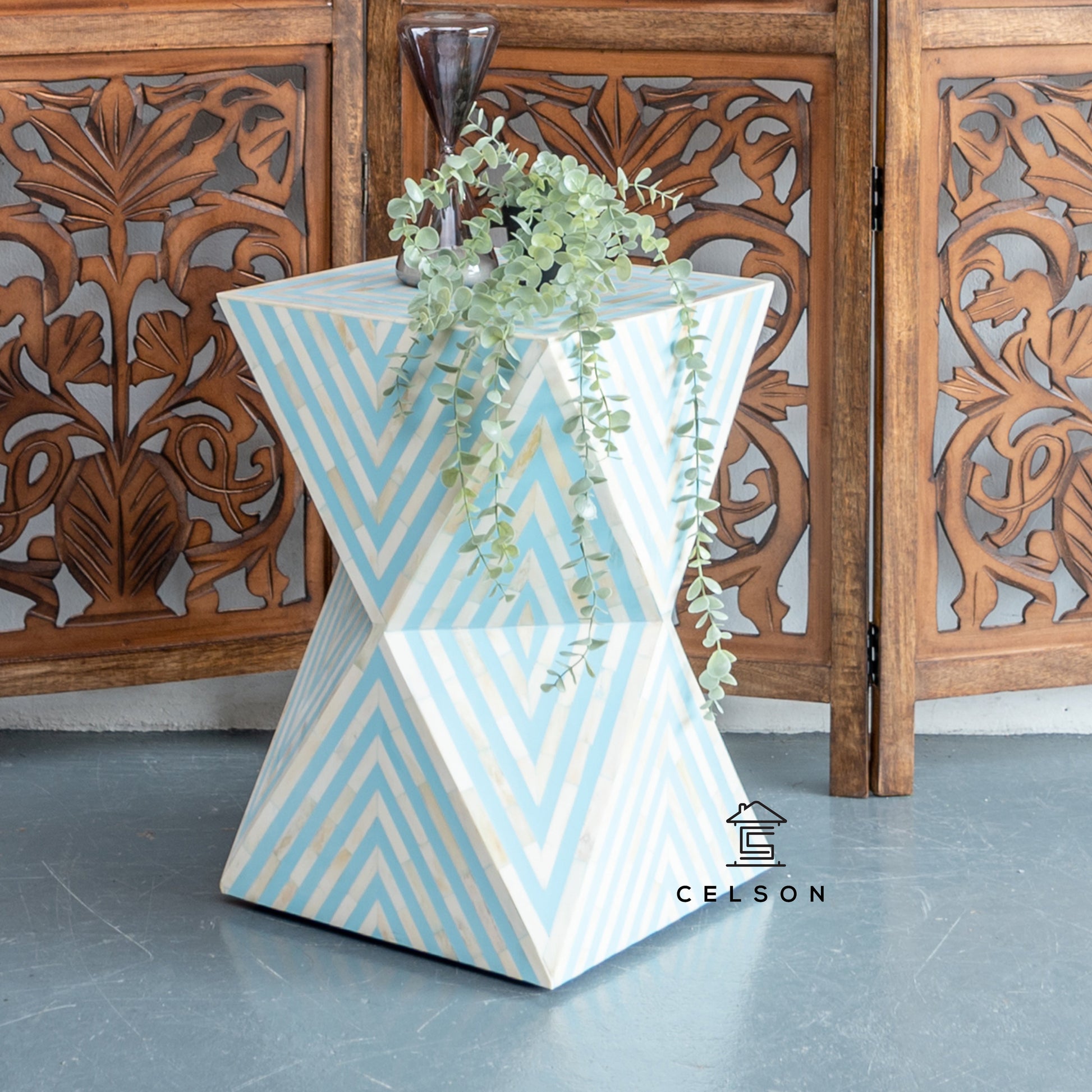 Leon Bone Inlay Side Table