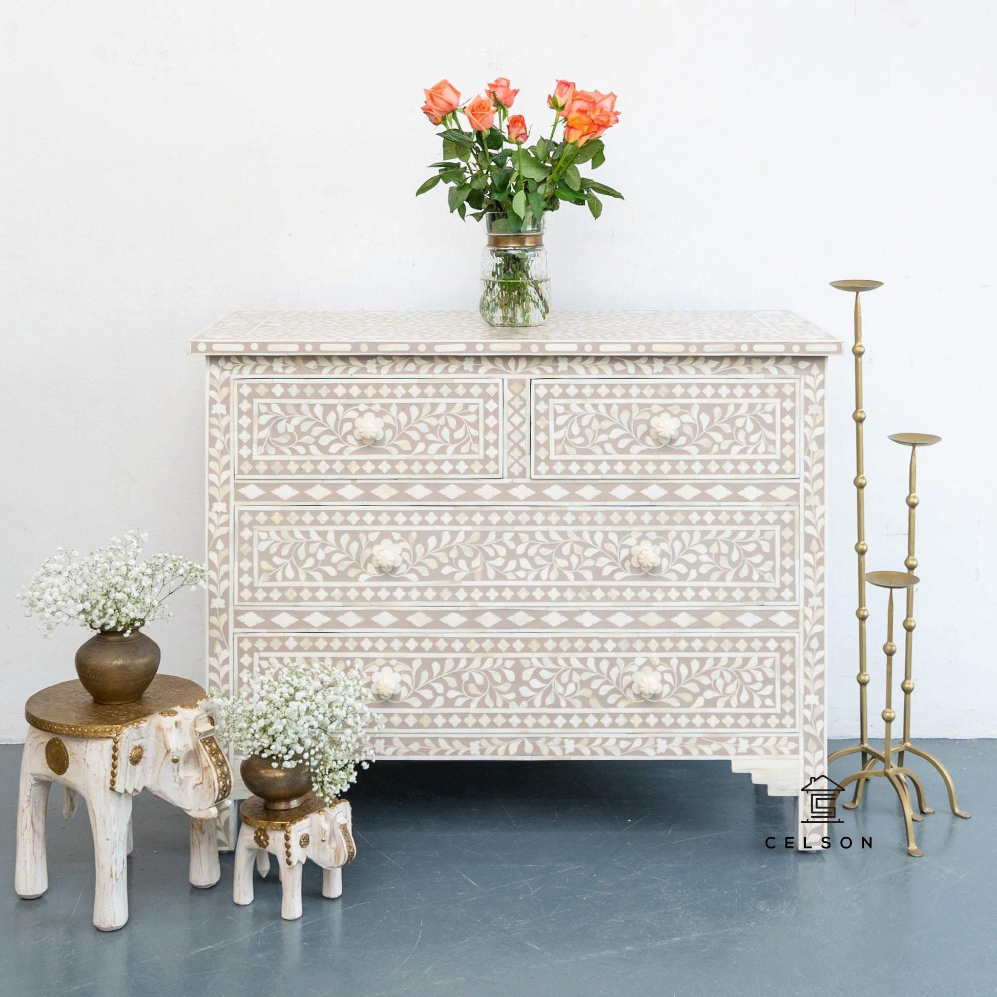 Jimmy Bone Inlay Chest of Drawer