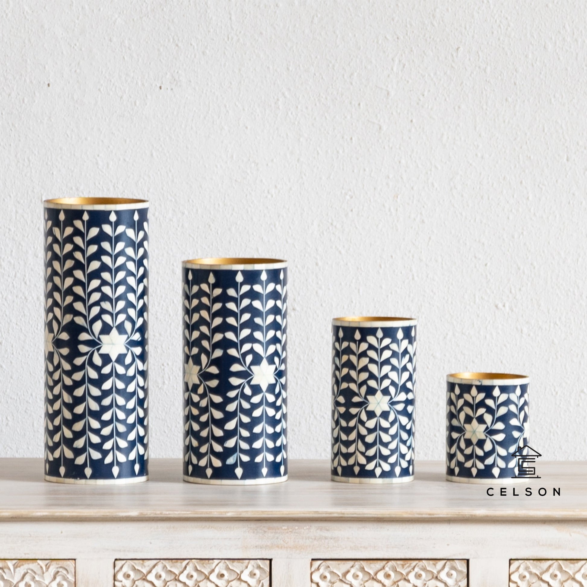 Livi Bone Inlay Vase