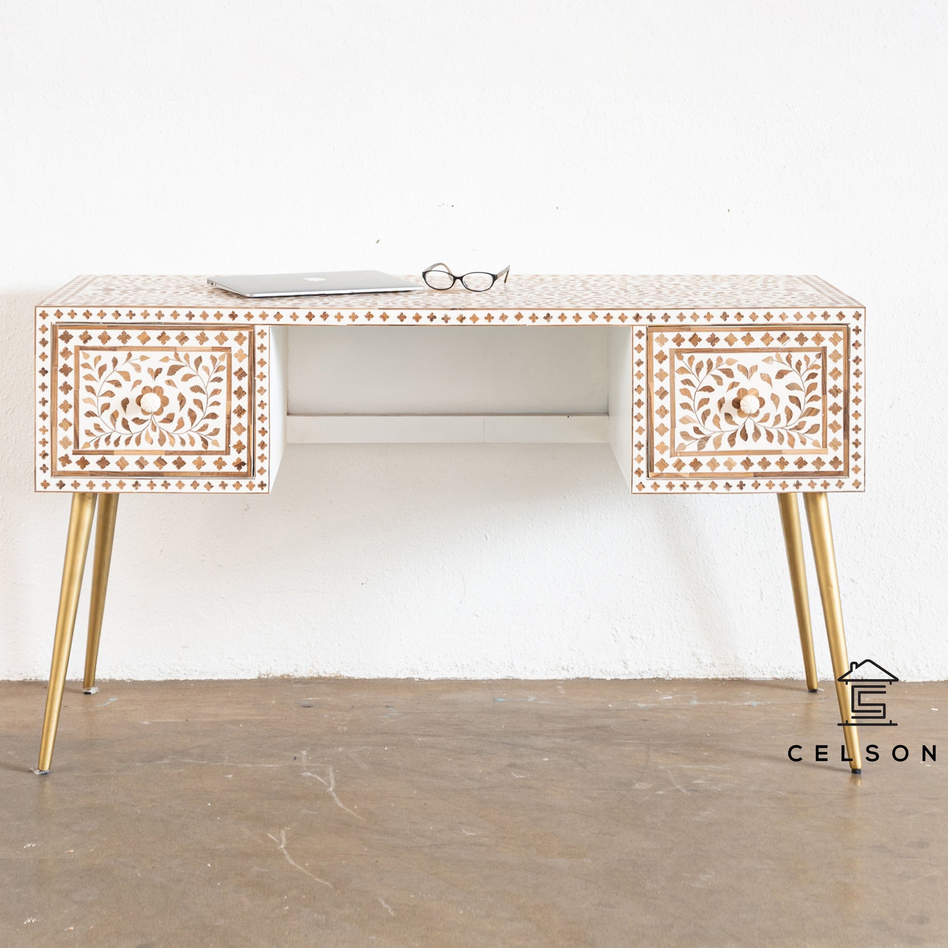 Sarah Hand Carved Wooden Study Table