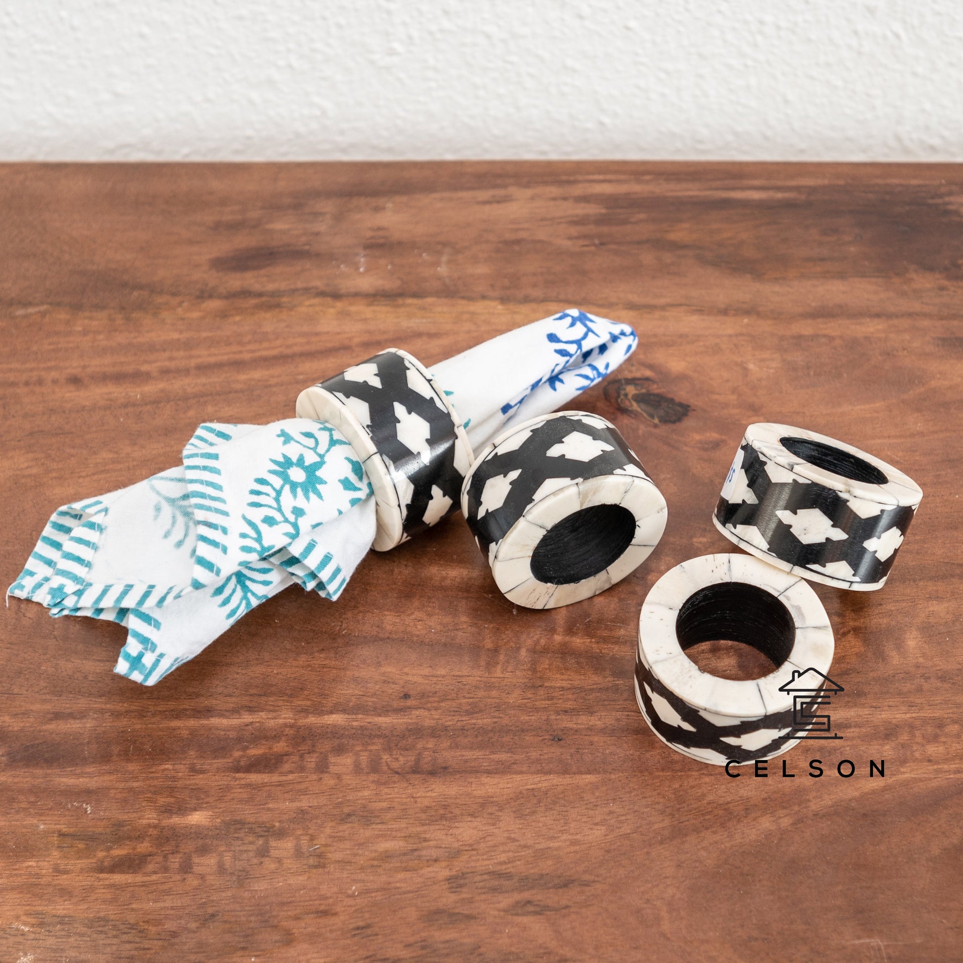 Bone Inlay / Mother of Pearl Inlay Napkin Ring