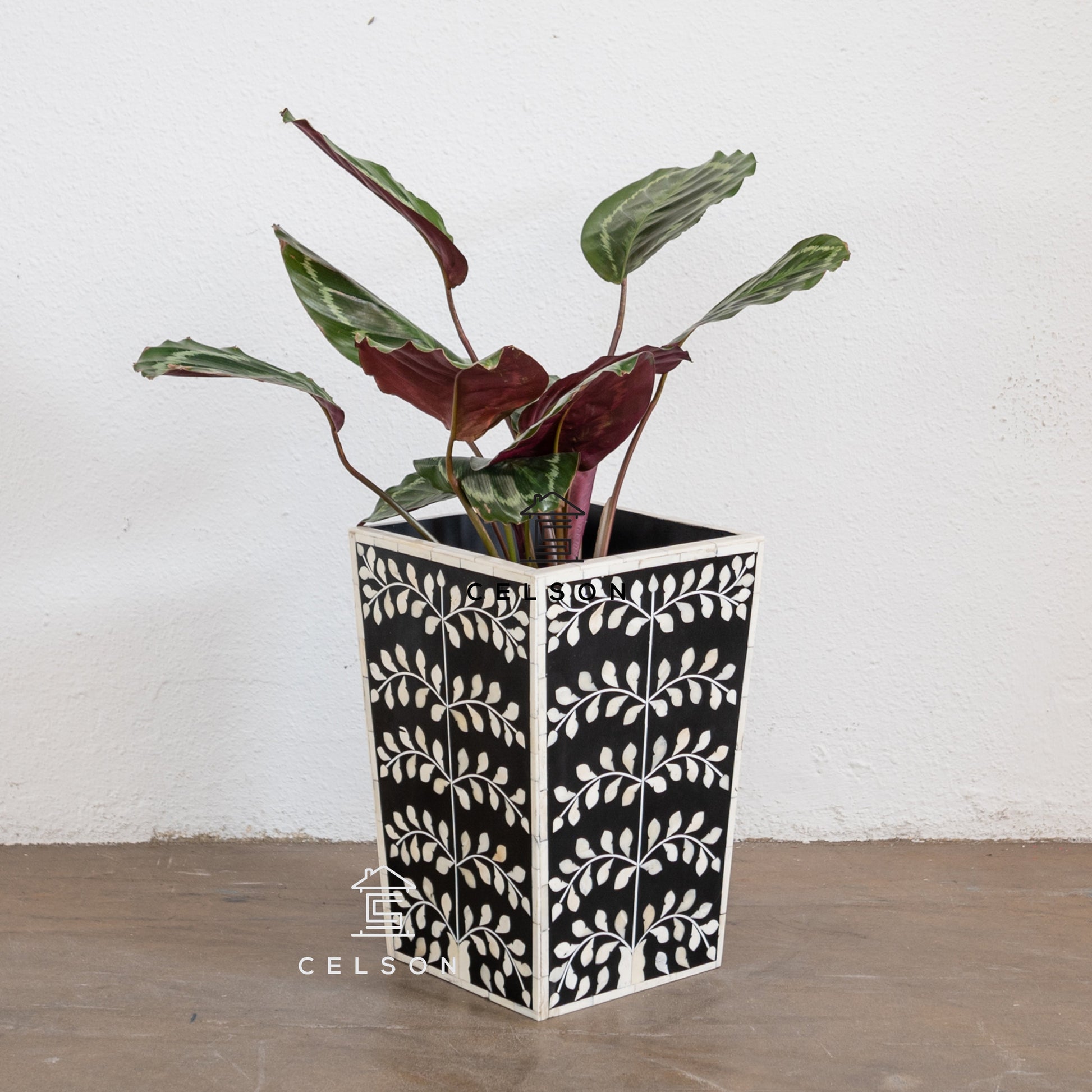 Ted_Bone Inlay Planter_Trash Can_Flower Vase_