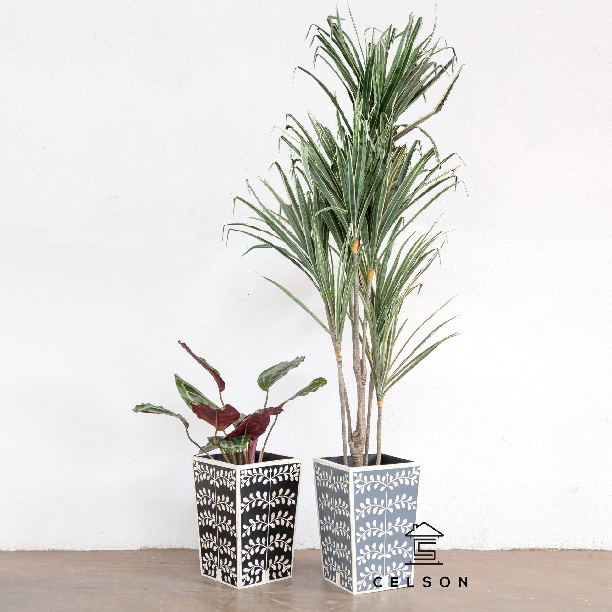 Ted_Bone Inlay Planter_Trash Can_Flower Vase_