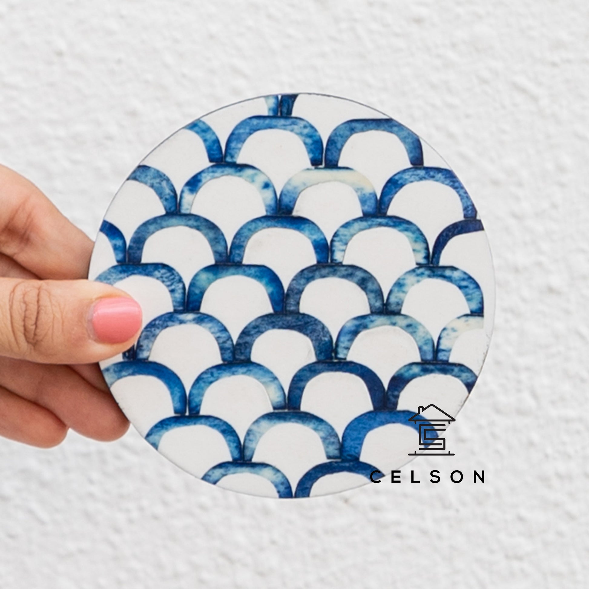 Ali Bone Inlay Multi Colours Coaster