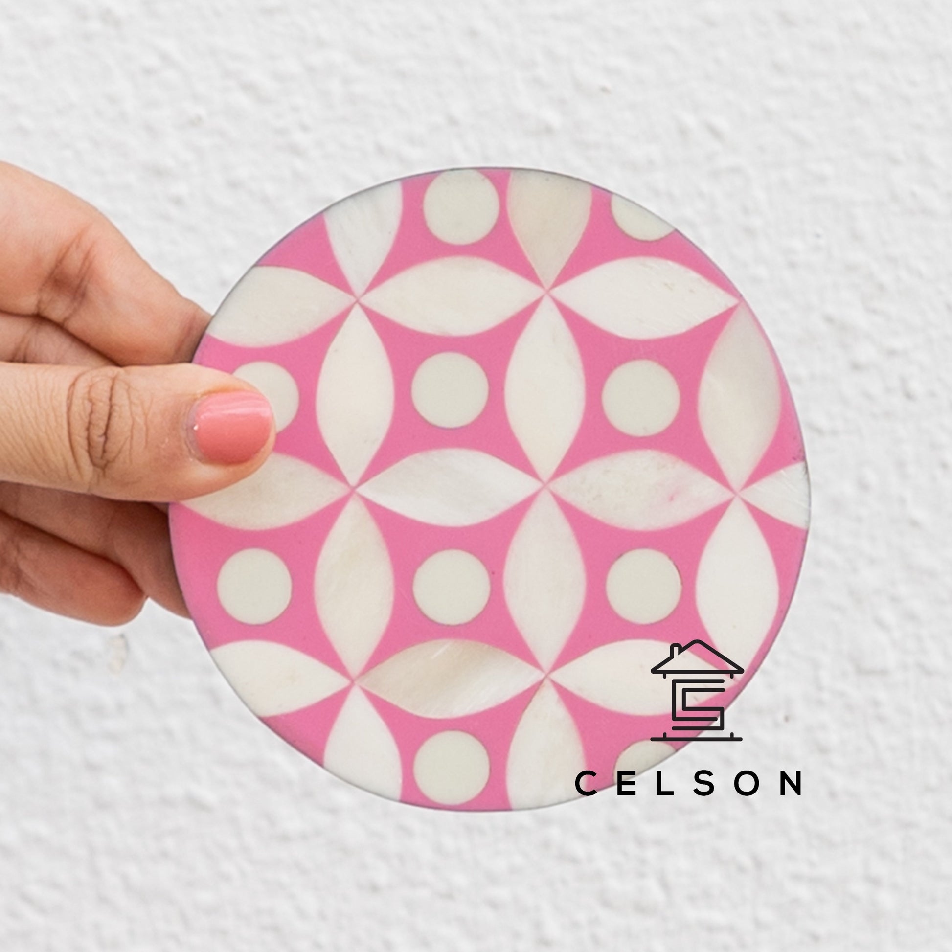 Ali Bone Inlay Multi Colours Coaster