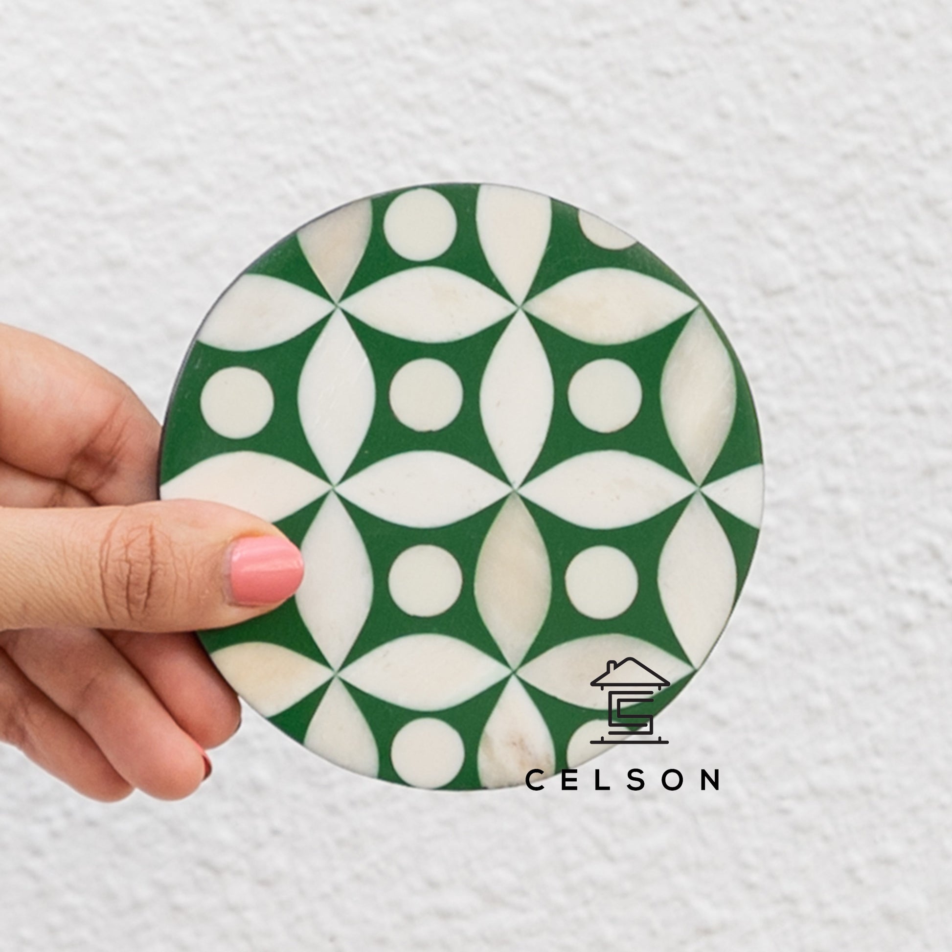 Ali Bone Inlay Multi Colours Coaster