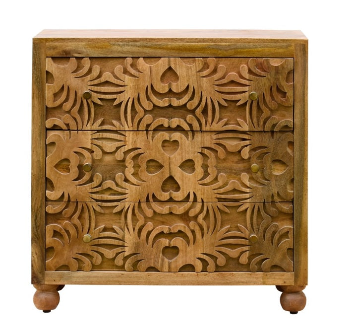 Satan Wooden Carved Cabinet