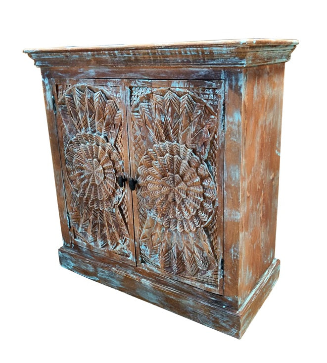 Anna Wooden Carved Cabinet