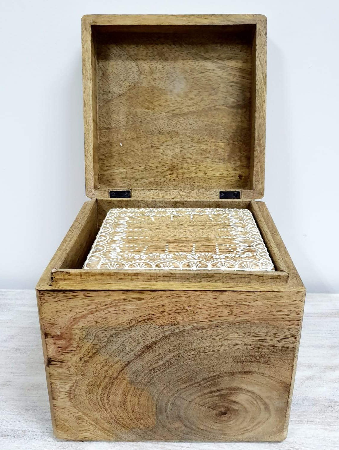 Megan Wooden Hand Painted Storage Box