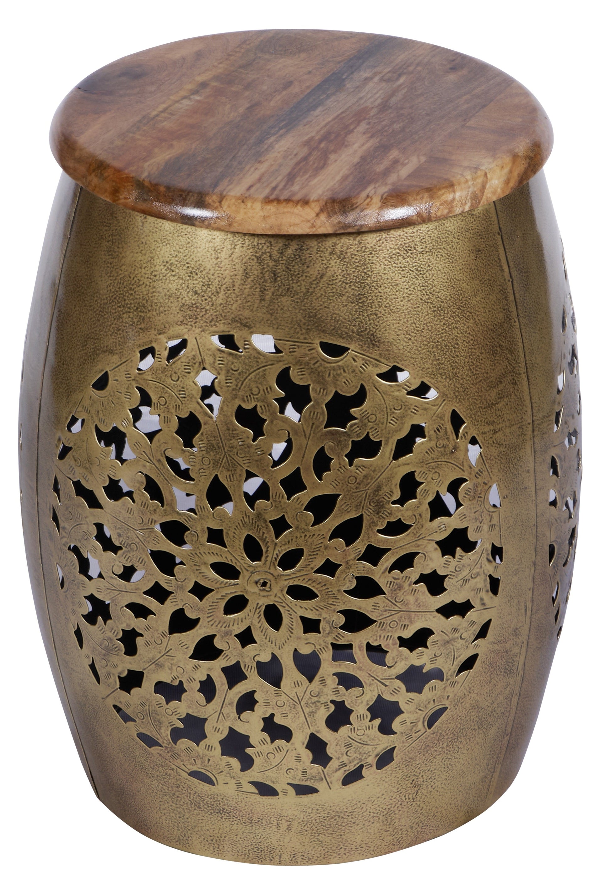 Chloe Brass Finish Side Table