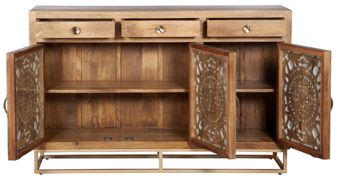 Joseph Carved Wooden Sideboard