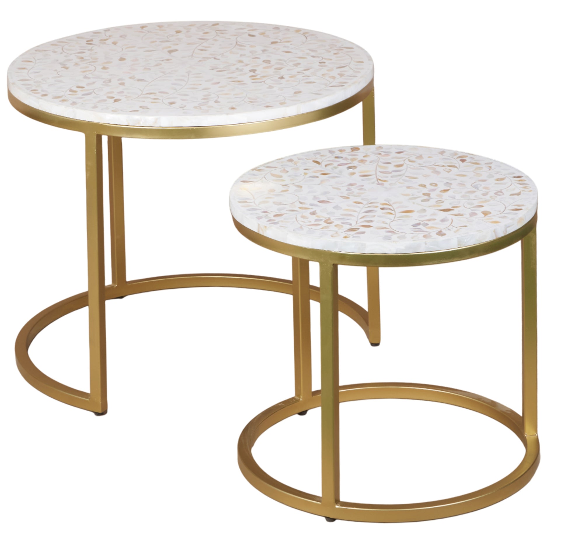 Theo Mother of Pearl Inlay Nesting Coffee Table
