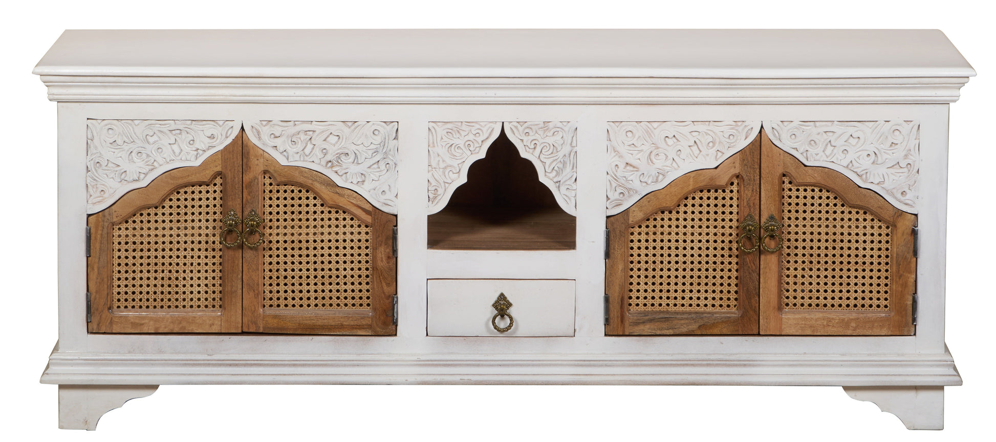 Isabelle Carved Wooden TV Cabinet