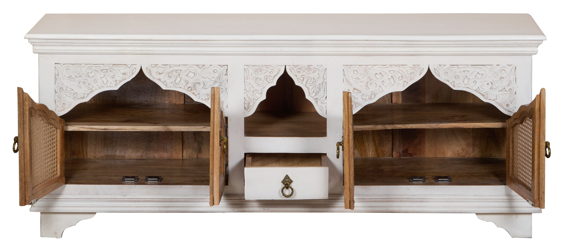 Isabelle Carved Wooden TV Cabinet