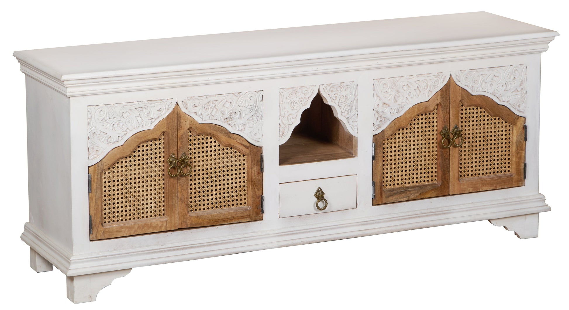 Isabelle Carved Wooden TV Cabinet