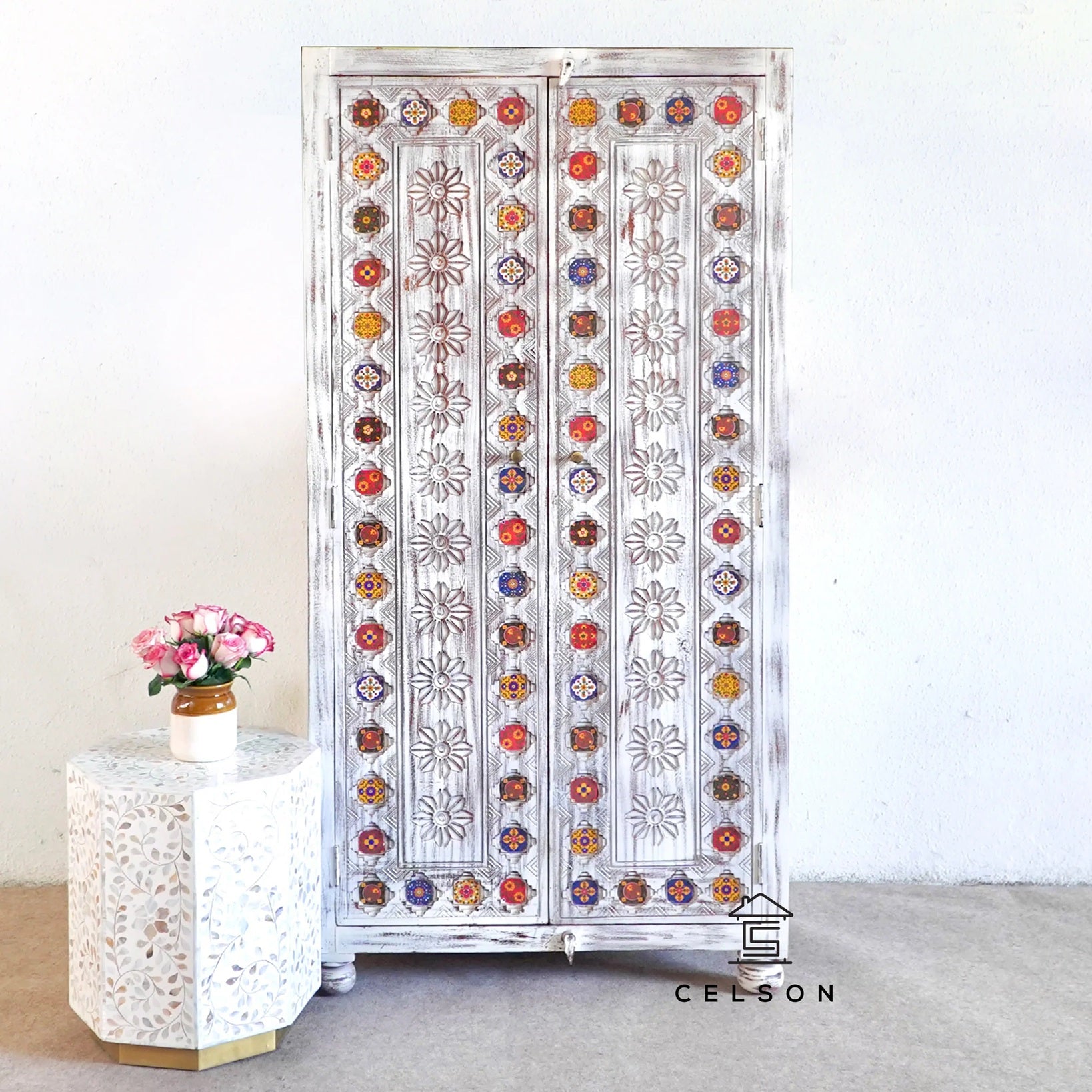 Savy Hand Carved Almirah