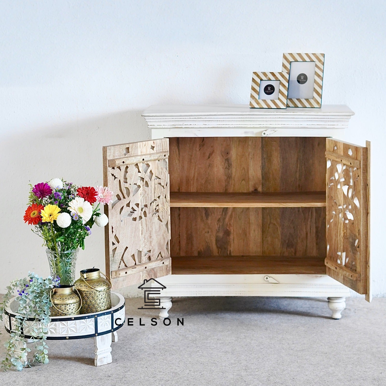 Peter Carved Wooden Chest