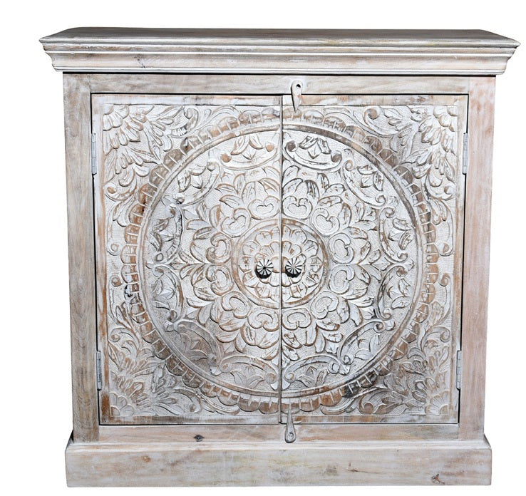 Rowan Wooden Carved Chest