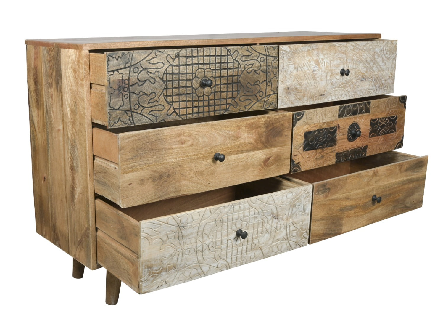 Ben Carved Wooden Dresser