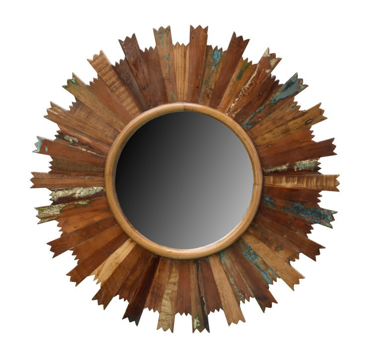 Wilson Hand Carved Wooden Mirror