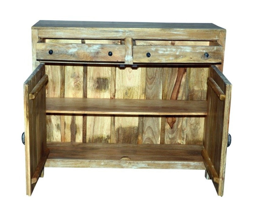 Ewen Carved Wooden Chest