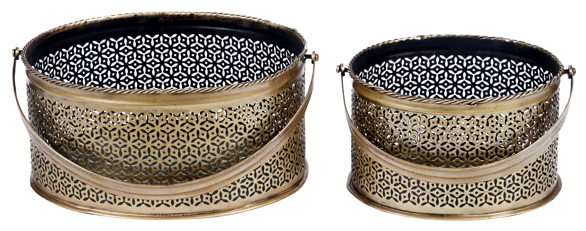 Stella Brass Finish Planter Basket