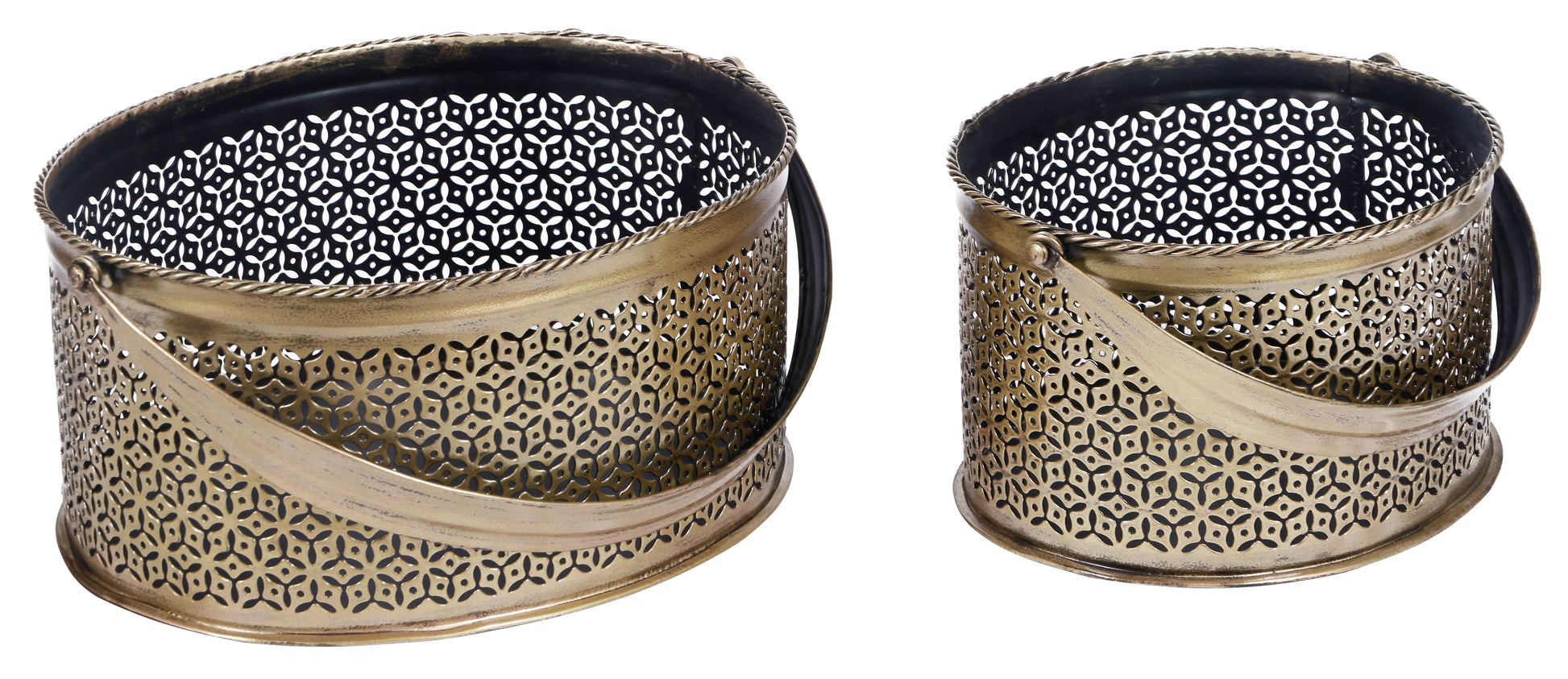 Stella Brass Finish Planter Basket