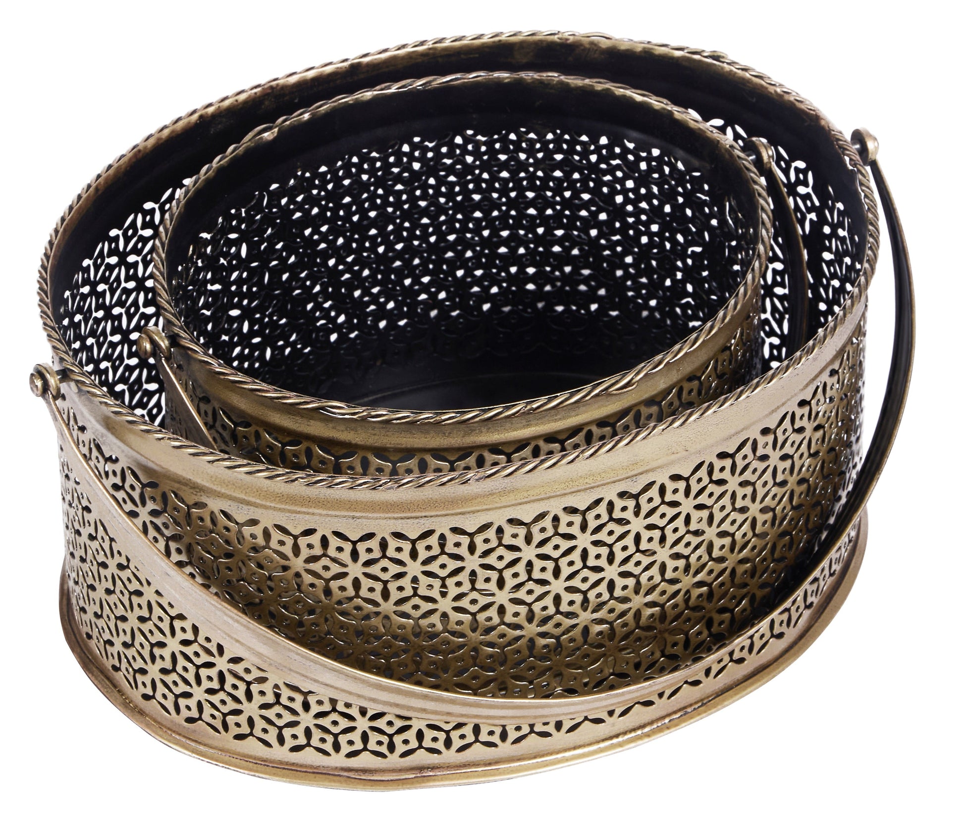 Stella Brass Finish Planter Basket