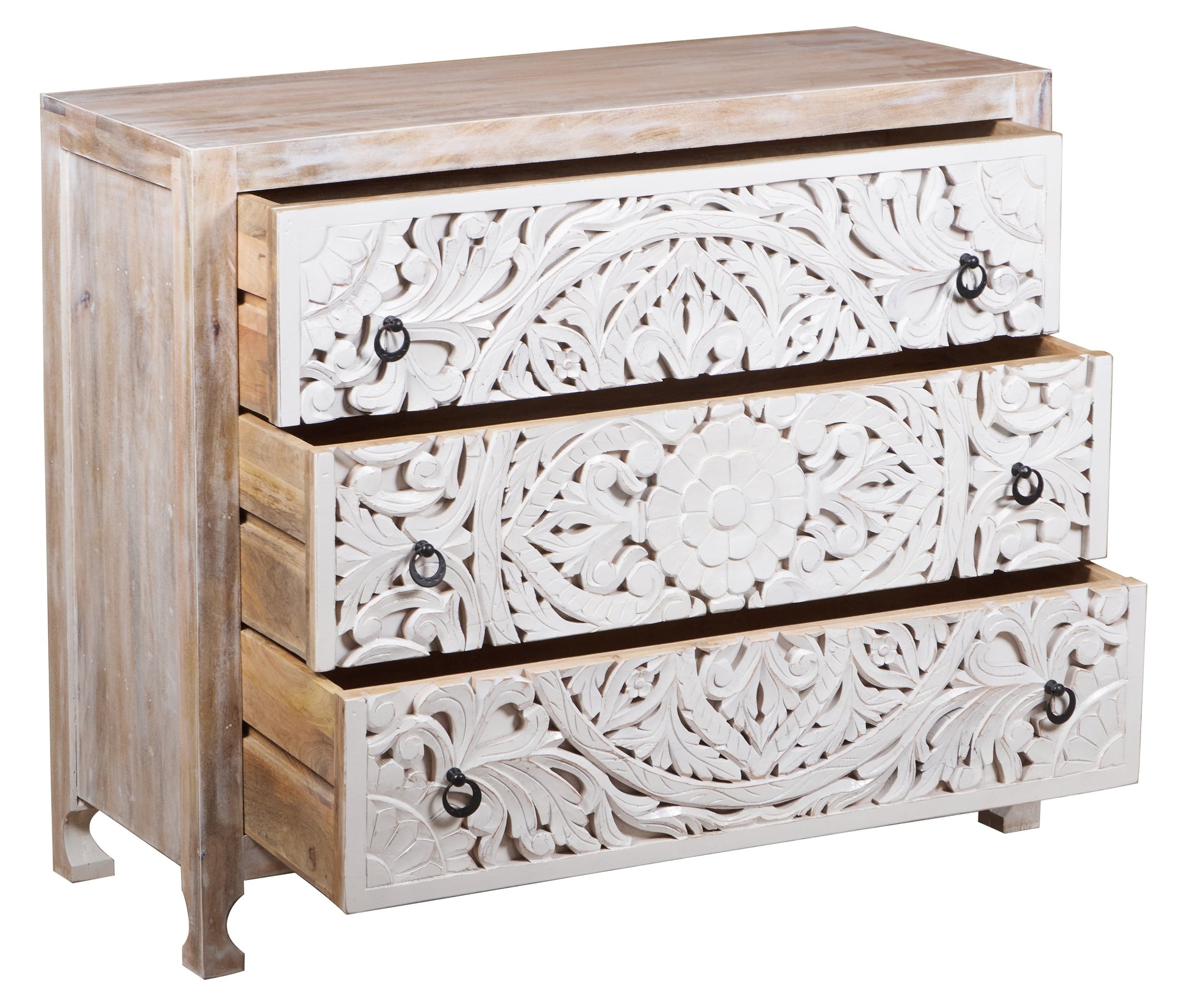 Kevin Carved Wooden Chest of Drawer