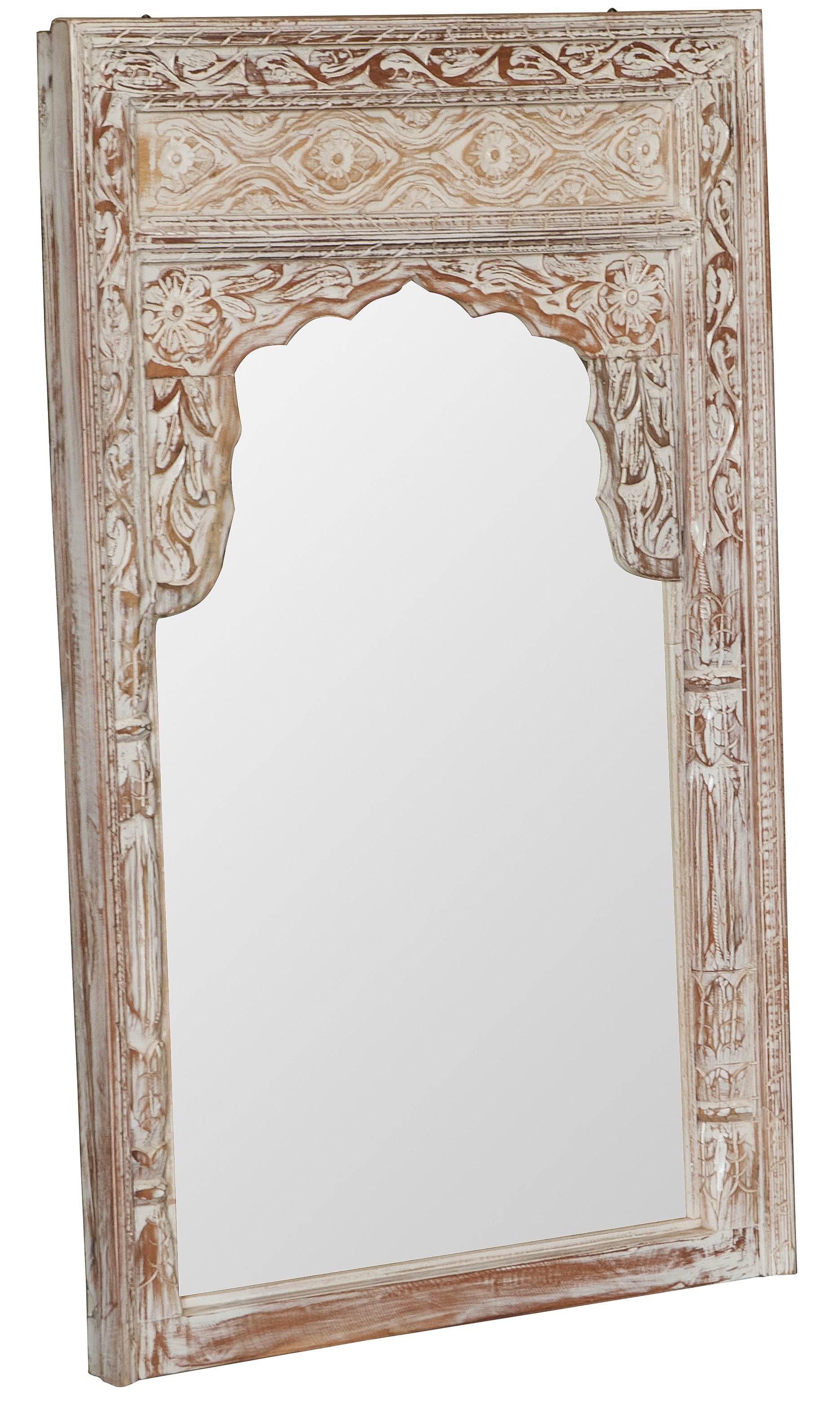 Bharati Hand Carved Wooden Mirror