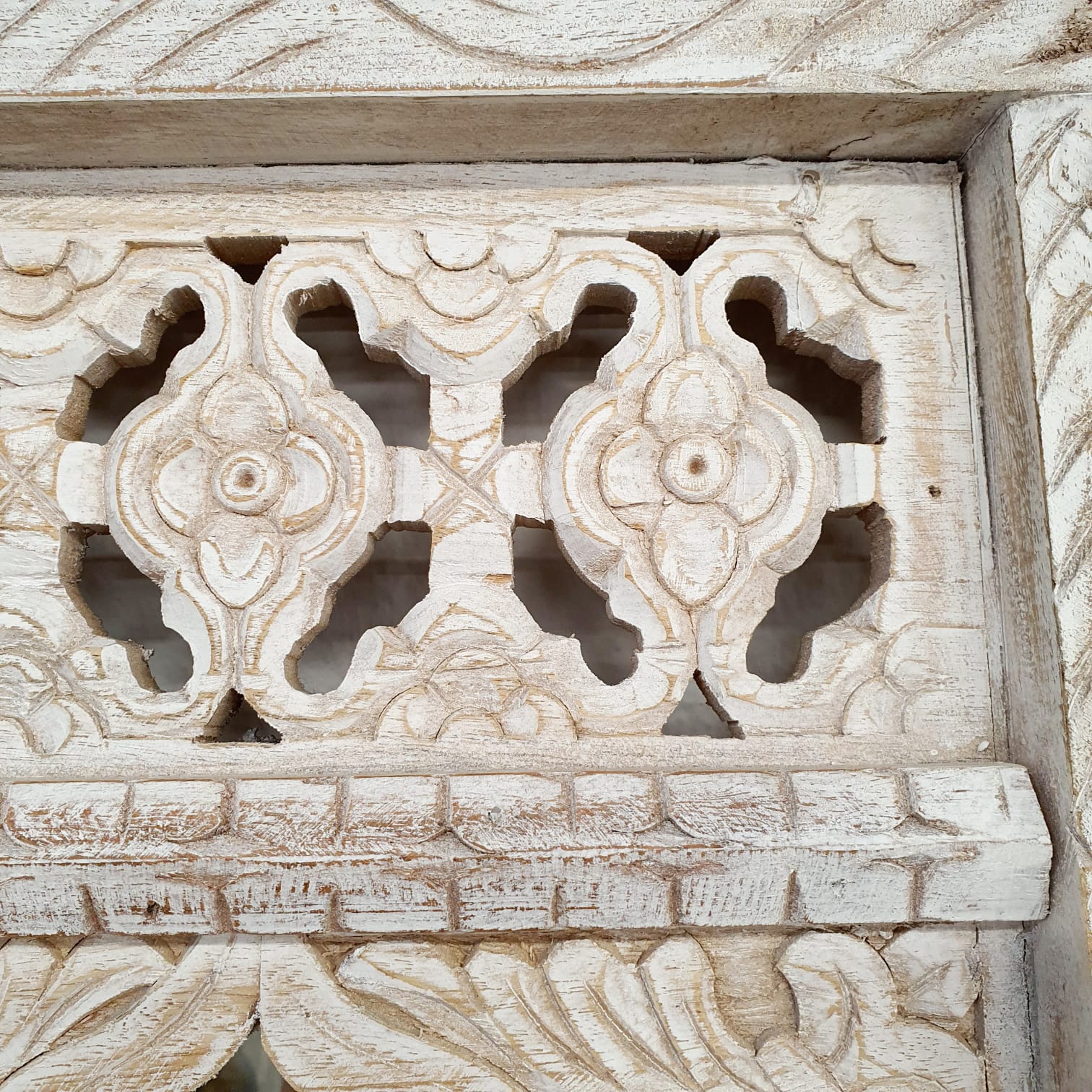 Joyce Carved Wooden Mirror