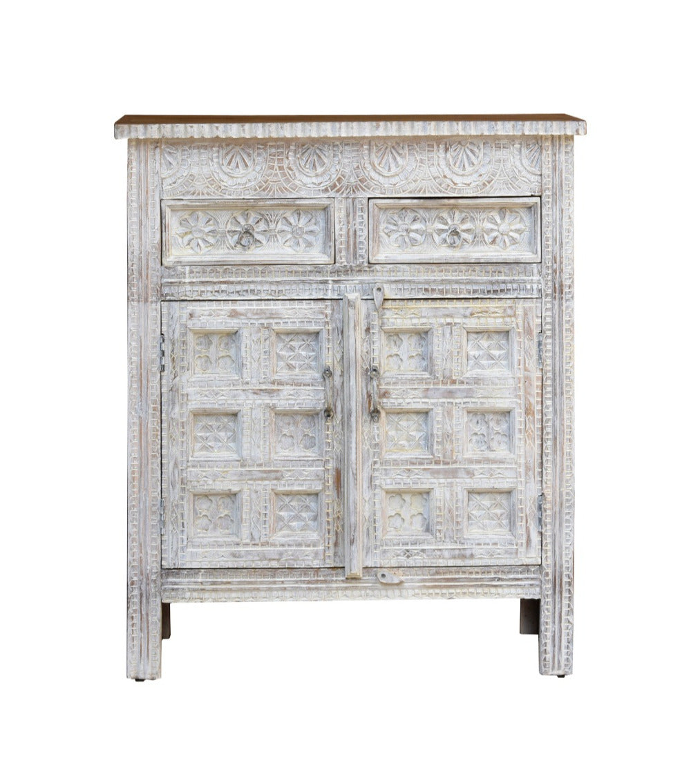 Josie Carved Wooden Cabinet