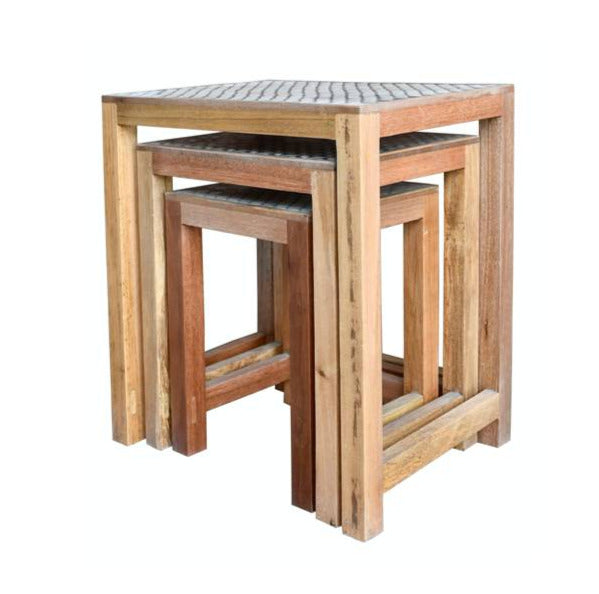 Civi Bone Inlay Nesting Table
