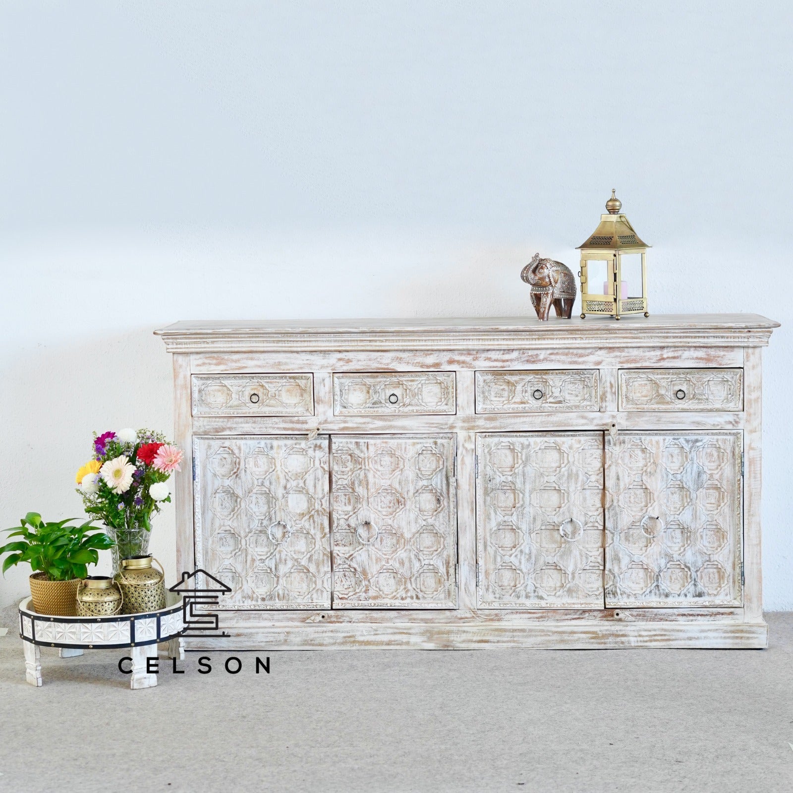 Rosa Carved Wooden SideBoard
