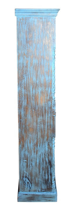Blue Carved Bookshelf